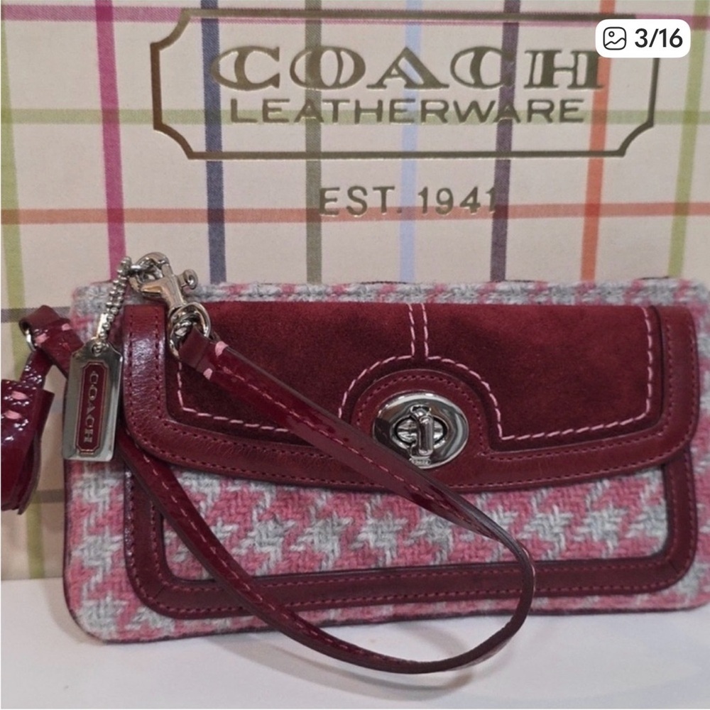 Coach skinny minis 2006 collection Hamptons houndstooth woven tweed vintage